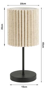Brilagi - Lampada da tavolo NORDIC WAVE 1xE27/15W/230V lino/nero
