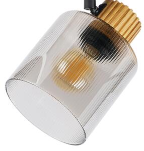 Brilagi - Lampada da terra HYGGE 3xE14/15W/230V legno/fumé