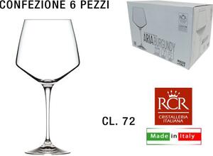 Rcr Cristallerie Set 6 Calici Aria Burgundy Capacit 72 cl in Vetro - RCR253517