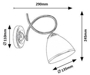 Brilagi - Lampada da parete FRED 1xE27/60W/230V cromo lucido