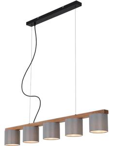 Briloner 4075-054 - Lampadario a sospensione su cavo RHON 5xE14/25W/230V