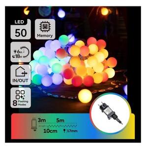 Aigostar - Catena luminosa decorativa LED RGBY per esterni 50xLED/3,6W/230V/8 funzioni 5m IP44