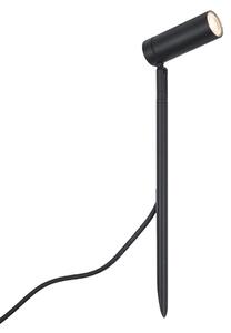 Faretto a picchetto nero 40cm incl. LED regolabile IP65 incl. cavo e spina - Carl