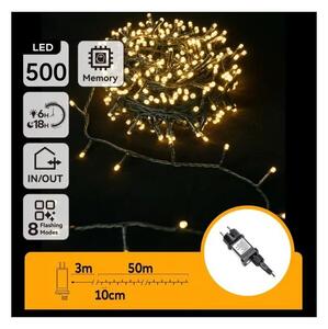 Aigostar - Catena luminosa LED da esterno 500xLED/6W/230V 50m IP44 bianco caldo