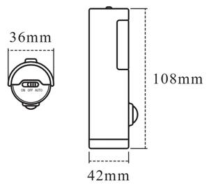 Osram - Lampada LED di orientamento con sensore NIGHTLUX LED/0,35W/3xAAA IP54