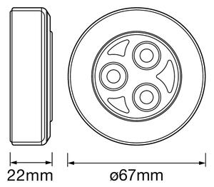 Osram - Lampada orientativa a sfioramento DOT-IT LED/0,2W/4,5V