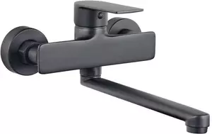 Rubinetto da cucina a montaggio a parete, miscelatore monocomando per cucina con rotazione a 360°, braccio flessibile da 25 cm PTBB09E