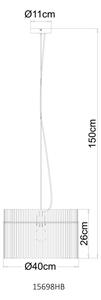 Globo 15698HB - Lampada a sospensione con cavo GORLEY 1xE27/60W/230V