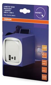 Osram- Lampada da notte LED da spina con sensore e USB LUNETTA LED/12,5W/230V