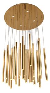 Lampadario a LED ORGANIC dorato 45 W, bianco caldo, 2200 lm, metallo, dimensioni: 180 x 20 x 20 cm, IP20, Maxlight
