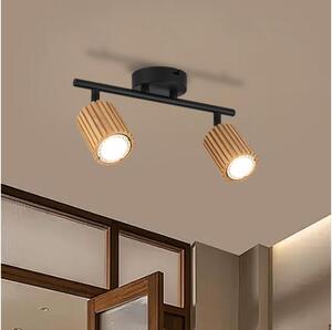 Brilagi - Faretto MODERN WOOD 2xGU10/8W/230V legno/nero
