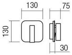 Redo 01-1491 - Lampada da parete QUDA LED/6W/230V + LED/3W CRI 90 bianca
