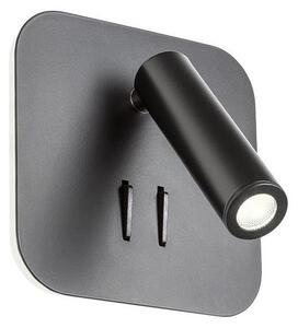 Redo 01-1492 - Applique LED QUDA LED/6W/230V + LED/3W CRI 90 nero