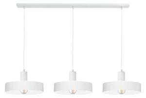 Lampadario a sospensione ARCANE con cavo 3xE27/60W/230V bianco
