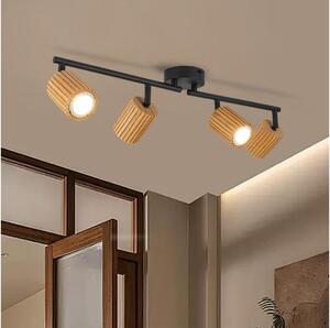 Brilagi - Faretto MODERN WOOD 4xGU10/8W/230V legno/nero
