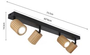Brilagi - Faretto MODERN WOOD 4xGU10/8W/230V legno/nero