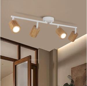 Brilagi - Faretto MODERN WOOD 4xGU10/8W/230V legno/bianco