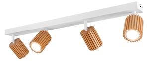 Brilagi - Faretto MODERN WOOD 4xGU10/8W/230V legno/bianco