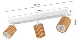 Brilagi - Faretto MODERN WOOD 3xGU10/8W/230V legno/bianco