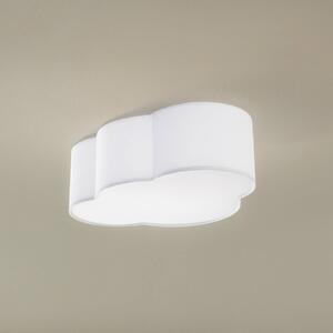 Plafoniera soffitto Cloud TK Lighting, dimmerabile, Bianco / Opale, Soggiorno / Sala da pranzo, Tessuto / Stoffa / Seta, Giovanile, Plafoniera