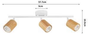 Brilagi - Faretto MODERN WOOD 3xGU10/8W/230V legno/bianco