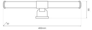 Illuminazione LED per specchio da bagno 2 in 1 APA LED/6W/230V 40 cm IP44 nero