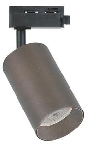 Faretto PIPE per sistema binario monofase 1xGU10/10W/230V marrone