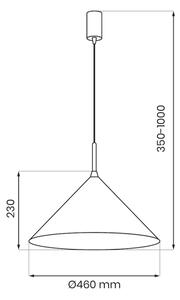 Lampadario a sospensione con cavo CAPITAL 1xGX53/15W/230V diametro 46 cm colore crema