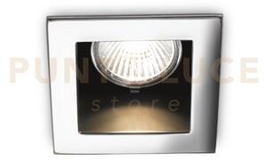 Funky faretto incasso cromo 1 luce attacco gu10 9x9cm