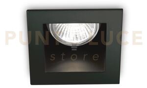 Funky faretto incasso nero 1 luce attacco gu10 9x9cm