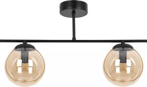 Lampada da soffitto DELTA nero-ambra 2xE14x10W in metallo, dimensioni: 28x51x14 cm, IP20, Kaja