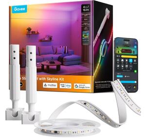 Govee - Striscia LED sospesa RGBICWW/36W/24V 4m Skyline Matter Wi-Fi
