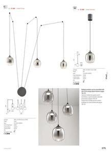 Redo 01-3485 -LED Lampada da parete dimmerabile KHADI 3xLED/5,5W/230V nero/fumé