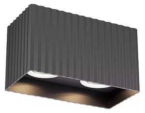Redo 01-3412 - Faretto DELPHI 2xGU10/7W/230V 16,1x8,1 cm nero
