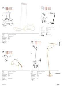Redo 01-3598 - LED Lampadario dimmerabile a cavo TEMPEST LED/58W/230V oro