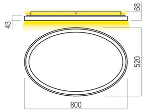 Redo 01-3811 - Plafoniera LED dimmerabile NOBU LED/80W/230V nera
