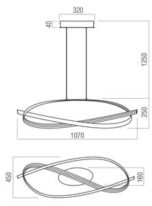 Redo 01-3616 - Lampada a sospensione dimmerabile su cavo IMPULS LED/38W/230V dorata