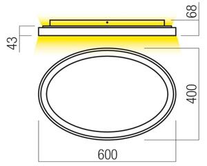 Redo 01-3806 - Plafoniera LED dimmerabile NOBU, 60W/230V, bianco
