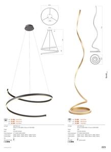 Redo 01-4282 - Lampada da terra dimmerabile SCROLL LED/30W/230V dorata