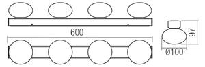 Redo 01-4309 - Plafoniera da bagno a LED OVUM 4xLED/5W/230V IP44 cromo