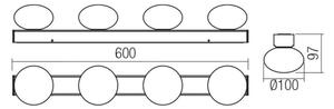 Redo 01-4311 - Plafoniera LED per bagno OVUM 4xLED/5W/230V IP44, nero