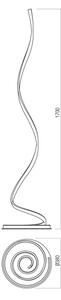 Redo 01-4282 - Lampada da terra dimmerabile SCROLL LED/30W/230V dorata
