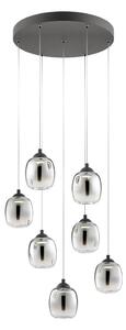 Redo 01-3489 - Lampadario LED dimmerabile a cavo KHADI 7xLED/5W/230V nero/fumé