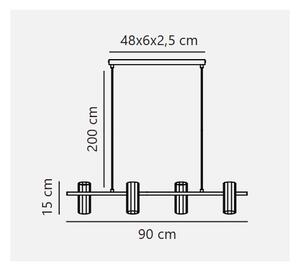 Nordlux - Lampadario a sospensione su cavo ALANIS 4xGU10/15W/230V ottone