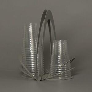 Arti e Mestieri Portabicchieri in metallo per bicchieri di plastica Origami Metallo Fango