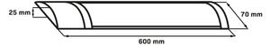 Apparecchio fluorescente tubolare a LED LED/18W/230V 4000K 60 cm nero