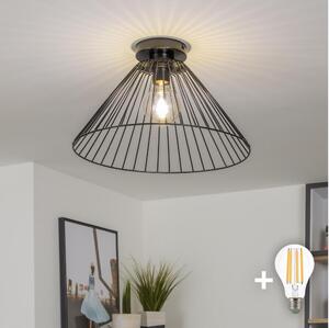 Brilagi - Plafoniera LED CERIA WIRE 1xE27/40W/230V diam. 45 cm nera