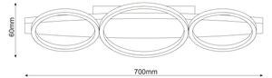 Plafoniera LED MELISA LED/28W/230V 26,5x70 cm pino