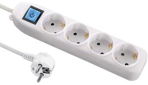 Multipresa Electraline a 4 prese con interruttore, cavo da 1,5 m