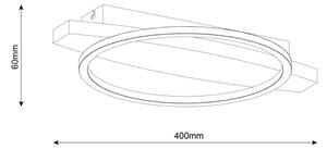 Plafoniera a LED MELISA, 12 W/230 V, 30x40 cm, finitura pino